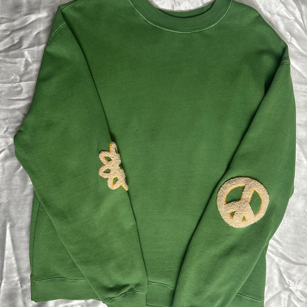 PacSun Olive Green Textured Sweatshirt.Unisex.